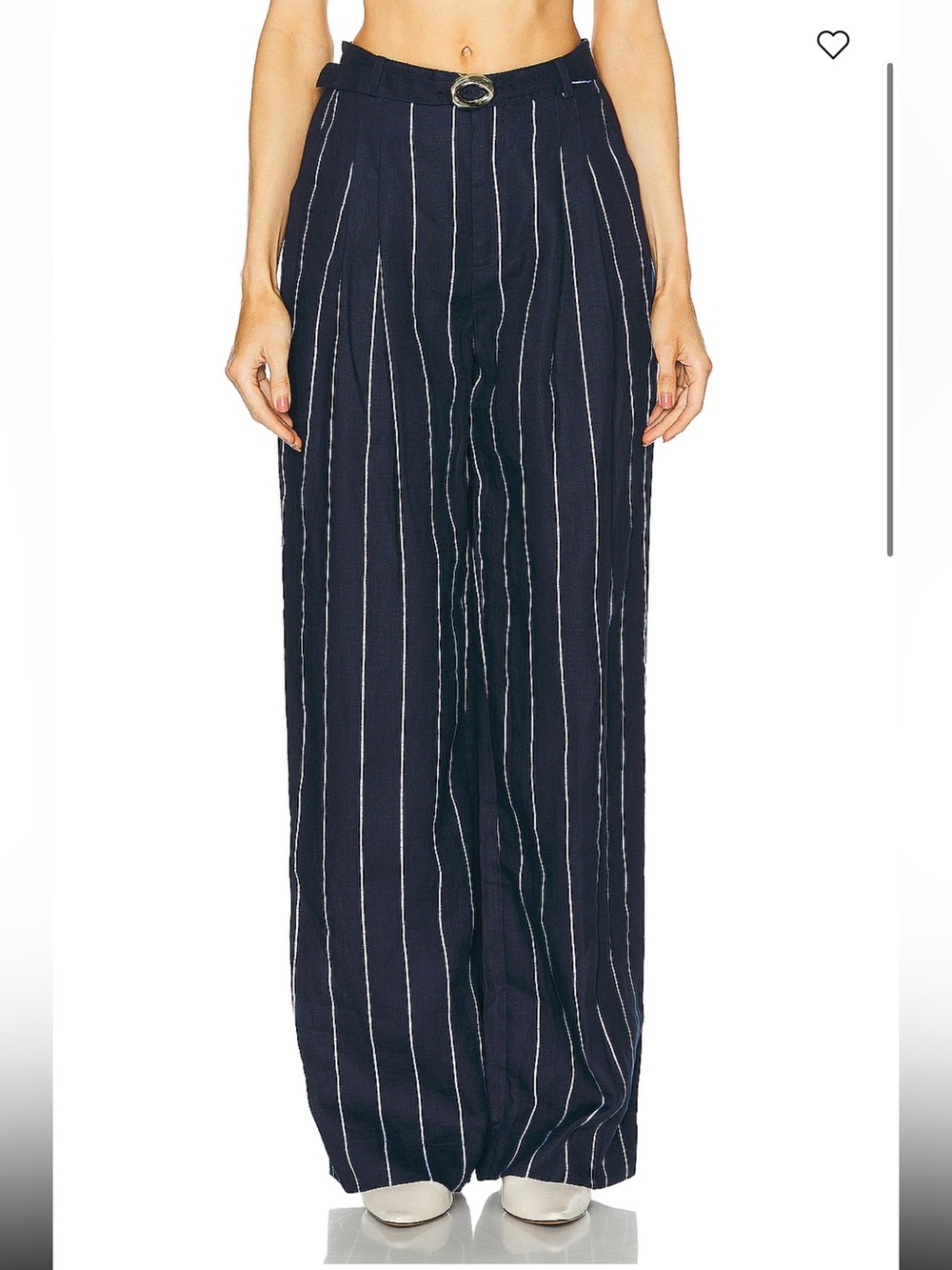 NICHOLAS Calista Wide-Leg Pinstripe Pants